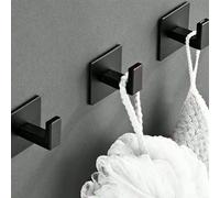 1 pièce Crochet adhésif pour serviette de salle de bain, support mural pour peignoir, sans perçage requis, décoration de salle de bain d'été, organisateur de salle de bain Taille UniqueAlliage d'alumi