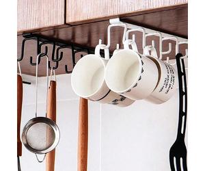 1 pièce Crochet de tasse avec 12 crochets/6 crochets, étagère de rangement de cuisine économisant l'espace, étagère multifonctionnelle pour la maison, porte-tasse, égouttoir à éponge, organisateur de 