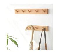 1 pièce Crochet mural d'entrée moderne minimaliste nordique, crochet à manteau en bois massif résistant pour les cabines d'essayage derrière les portes, porte-manteau en bois, crochet de rangement fam