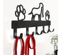 1 pièce Crochet mural en métal avec patte de chien et silhouette d'animal de compagnie - 5 crochets pour utilisation intérieure, porte-clés organisateur - support mural de chambre à coucher pour vêtem