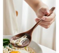 1 pièce Cuillère à riz en bois avec manche long, baguettes ménagères, cuillère à soupe de style japonais pour manger et cuisiner, cuisine, cadeau de Noël, fournitures scolaires Taille Uniquebois