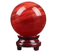1 pièce de 13 à 14 cm de pierre de fusion, boule de cristal rouge en quartz