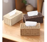 1 pièce de boîte à mouchoirs en papier fait main avec 3 options de couleur, dans un style esthétique oriental zen pour le salon, la chambre à coucher et le bureau CamelGrand format (pour boîtes de mou