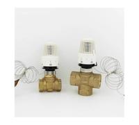 1 pièce de commande de tête de radiateur thermostatique for système de chauffage par le sol, vanne de radiateur thermostatique M30 x 1,5, télécommande, vanne en laiton(2 way DN20)