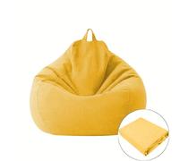 1 pièce de housse de protection de siège de canapé-sac à haricots de qualité supérieure, de style japonais en tissu de couleur unie. Douce et protectrice pour le meuble dans la chambre à coucher et le