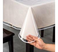 1 pièce de nappe transparente, de conception rectangulaire/carrée multifonctionnelle, convenant à la table à manger et à la table de cuisine, facile à nettoyer 140cm Round,54x118 pouces/137x300 cm,54x