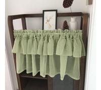 1 pièce de rideau court à double couche avec passant pour tige, pour rideaux de cuisine et de café 100*50,150*80,150*50,200*50,100*80,200*80,200*120Polyester