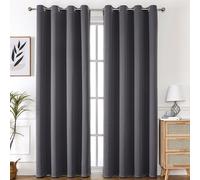 1 pièce de rideau occultant en polyester de couleur unie, rideaux isolants thermiques assombrissants pour la cuisine, la salle à manger, le salon, la chambre à coucher, noir/gris foncé 100*200,150*200