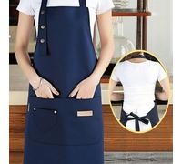 1 pièce de tablier imperméable et résistant à l'huile pour usage domestique, tabliers avec poches, tabliers de cuisine en polyester résistant aux taches, utilisables à la maison, au restaurant, en art