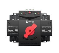 1 pièce de veilleuse série 2P 63A 125A 220V 230V 50/60Hz type MCB commutateur de transfert automatique double alimentation ATS 2 entrées 2 sorties