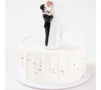 1 pièce Décoration de gâteau de mariage occidental, figurine de marié et mariée en résine, décoration de gâteau, décoration de mariage, convient pour la décoration de gâteau de mariage de la Saint-Val