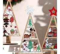 1 pièce Décoration de Noël, Père Noël, bonhomme de neige, chameau, cerf et étoile en bois ajouré, ornement de décoration pour la maison, armoire, étagère, table, cadeau de Noël et de Thanksgiving A,B,