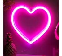 1 pièce Décoration d'intérieur Lumière néon LED en forme de papillon/cœur, Lampe murale décorative féerique alimentée par USB & batterie, Veilleuse pour la décoration de la chambre, la décoration de l
