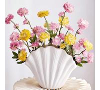 1 pièce Décoration florale de luxe et unique en forme de coquillage, arrangement de fleurs artificielles, décoration de salon, vase gypsophile,Gros coquillage,Petit coquillageABS