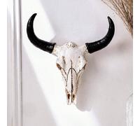 1 pièce Décoration murale de crâne d'animal de la culture nordique viking, crâne de mouton réaliste en matériau de résine, pendentif de crâne de mouton, décoration murale vintage, art mural en relief 