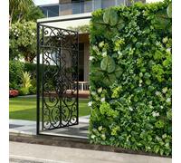 1 pièce Décoration murale de plante artificielle résistante aux UV, plante verte réaliste d'intérieur/extérieur, décoration polyvalente de pièce - Panneau mural de plante factice 3D - Sans pile, insta