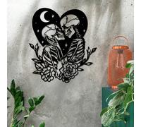 1 pièce Décoration murale en fer de style gothique avec crâne, convient pour la chambre, le salon, le hall d'entrée Taille Unique,20 cm / 7,87 pouces,40 cm / 15,74 poucesFer