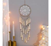 1 pièce Décoration murale en tapisserie tissée à la main, Attrape-rêves de style bohème avec franges. Décoration murale pour maison/appartement, cadeau de pendaison de crémaillère, décoration pour sal