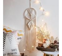 1 pièce Décoration murale tissée à la main, Attrape-rêves de style bohème avec franges, Décoration murale pour la maison et l'appartement, Parfait pour un pendaison de crémaillère, Décoration pour stu