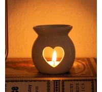 1 pièce Diffuseur d'arôme en céramique noir et blanc en forme de cœur, lampe à parfum mini pour utilisation intérieure à la maison Taille Uniqueporcelaine