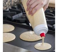 1 pièce Distributeur de pâte à crêpes facile à verser - Convient pour les cupcakes, les muffins et les crêpes - Outil de cuisine avec marquages de mesure - Bouteille de mélange de pâte manuelle - Dist