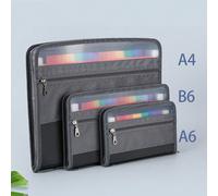 1 pièce Dossier expansible à double fermeture éclair avec 13 poches, organisateur de rangement haute capacité pour les copies d'examens d'étudiants, porte-documents de bureau au format A4, B6, A6. Ret