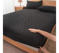 1 pièce Drap de lit résistant à l'eau, literie, drap-housse, couvre-lit, protecteur de matelas de couleur unie, drap-housse matelassé respirant, drap-housse pour lit simple, double, king, queen, oreil