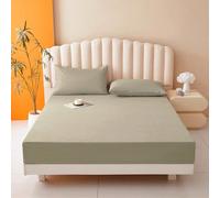 1 pièce Drap-housse de couleur unie imperméable, ensemble de draps de lit, housse de matelas confortable, drap de lit doux et confortable pour le lit, protecteur de matelas, couvre-lit pour la chambre