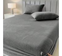 1 pièce Drap-housse en velours de cristal de couleur unie, literie, protège-matelas, couvre-lit, textile de maison doux, matelas respirant anti-boulochage, doux et agréable pour la peau, plusieurs tai