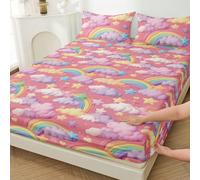 1 pièce Drap-housse, motif imprimé numériquement, protège-matelas, couvre-lit, textile d'ameublement confortable, housse de matelas respirante anti-boulochage, couvre-lit, décoration intérieure, couvr