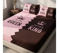 1 pièce Drap-housse rose & marron, protecteur de matelas, housse de matelas, été, confortable, respirant, résistant aux plis, lavable en machine, taille simple/double/queen/king, literie de dortoir, u