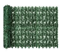 1 pièce Écran de confidentialité de balcon Feuilles de lierre artificiel, Rouleau de clôture de haie artificielle, Clôtures de jardin anti-ultraviolettes extérieures, Décoration murale verte en feuill
