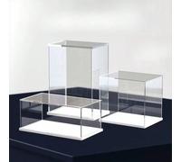 1 pièce Élégant cabinet d'affichage en acrylique transparent avec porte, boîte d'affichage assemblée - Solution de rangement multifonctionnelle anti-poussière, convient pour les collections, les chaus