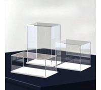 1 pièce Élégant cabinet d'affichage en acrylique transparent avec porte, boîte d'affichage assemblée - Solution de rangement multifonctionnelle anti-poussière, convenant pour les collections, les chau