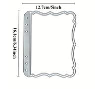 1 pièce Emporte-pièce en métal feuille de dentelle asymétrique fantaisiste - Lame en acier de précision ultra-tranchante pour le scrapbooking et le gaufrage, conception sans blocage pour des coupes ne