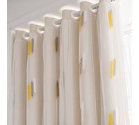 1 pièce En Couches design Élégant Blé Motif Tissu + Transparent Rideaux Pour Vie , Lampe Blocage + , un Enrobage + un À Broderie Rideau , beige Largeur 132 cm * hauteur 160 cm,Largeur 132 cm * hauteur