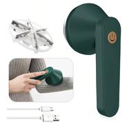 1 Pièce Enlève Peluches Électrique Portable Et Rechargeable, Rasoir Textile, Enlève Efficacement Et Rapidement Les Peluches, Les Bouloches Et Les Peluches Des Meubles, Tapis, Vêtements (vert) 13,3*8cm