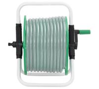（1 pièce） Enrouleur de tuyau vert sur pied pour tuyau de 45 m 1/2"" acier,1.54 kg - Porte-tuyau d'arrosage hfw958974