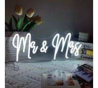 1 pièce Enseigne au néon de mariage multicolore romantique, lumière néon LED portative alimentée par USB, lumière d'ambiance chaude et douce à accrocher au mur, décoration intérieure polyvalente conve