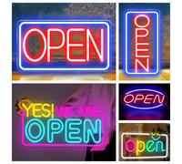 1 pièce Enseigne néon LED OUVERT, Enseigne néon alimentée par USB, Pour club, entreprise, restaurant, café, Lumières décoratives multifonctions à montage mural Horizontal - 40*22cm,OUI-41*22cm,Vertica
