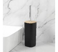 1 pièce Ensemble de brosse de toilette à long manche en bambou et bois pour 1 pièce nettoyage en profondeur des toilettes et des toilettes à la turque sans coins morts. Décoration de salle de bain, dé