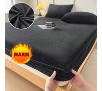 1 pièce Ensemble de draps matelassés en peluche, protège-matelas de lit convient aux lits Queen/King, drap-housse et housse de matelas doux, amovible et lavable en machine 90cm*200cm,99cm*190cm,120cm*