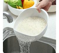 1 pièce Entonnoir en plastique, Filtre à riz, Passoire en plastique, Entonnoir de cuisine, Bol à riz, Passoire à fruits et légumes, Panier de purification d'eau, Panier de lavage de riz, Bol de lavage