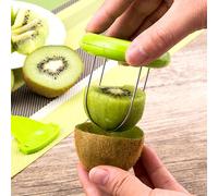 1 pièce Épluche-kiwi : un coupe-kiwi facile à utiliser, convient pour les fruits spéciaux et les accessoires de cuisine jaune,couleur orange,vert,Jaune 1Acier inoxydable