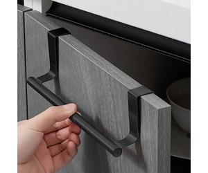 1 Pièce Étagère À Serviettes Extensible En Acier Inoxydable Sans Perçage, Cintre À Linge Pour Porte D'armoire De Cuisine Taille Unique,grand,Petit + GrandAcier inoxydable