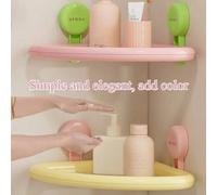 1 pièce Étagère de rangement pour la douche à la dopamine pour un usage domestique, sans trou, montée au mur avec ventouse triangulaire pour le drainage, étagère de salle de bain, convient pour les sa