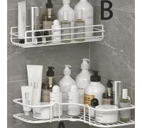 1 pièce Étagère de salle de bain sans perçage, panier de douche mural, étagère d'angle, unité de rangement murale, convient pour la cuisine, la maison et la décoration de salle de bain, pour ranger le