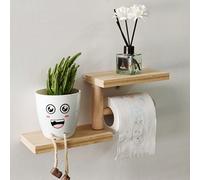 1 pièce Étagère en bambou et bois pour l'aromathérapie, le papier toilette, le rangement de cuisine ou de salle de bain et la décoration murale. Décoration de salle de bain, organisateur de salle de b