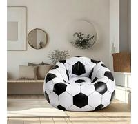 1 pièce Fauteuil pouf gonflable en PVC épaissi en forme de ballon de football, fauteuil inclinable confortable, pliable et portable pour le camping en plein air, le jardin, la piscine, la maison, tout