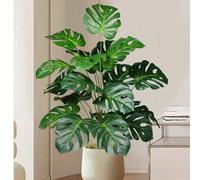 1 pièce Feuille de Monstera artificielle 38/60/75/128cm (sans pot), pour décoration de plante verte ; Bananier tropical artificiel 9/12/18/36cm, plante verte, convient pour la décoration de la maison,